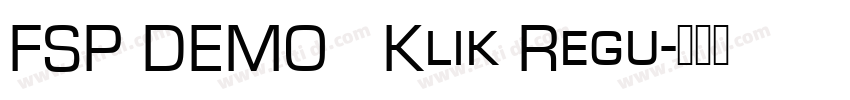 FSP DEMO   Klik Regu字体转换